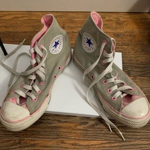 Converse grey and pink women used shoes